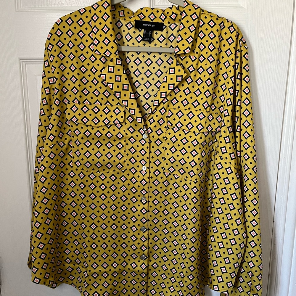 Yellow pajamas style top 3X